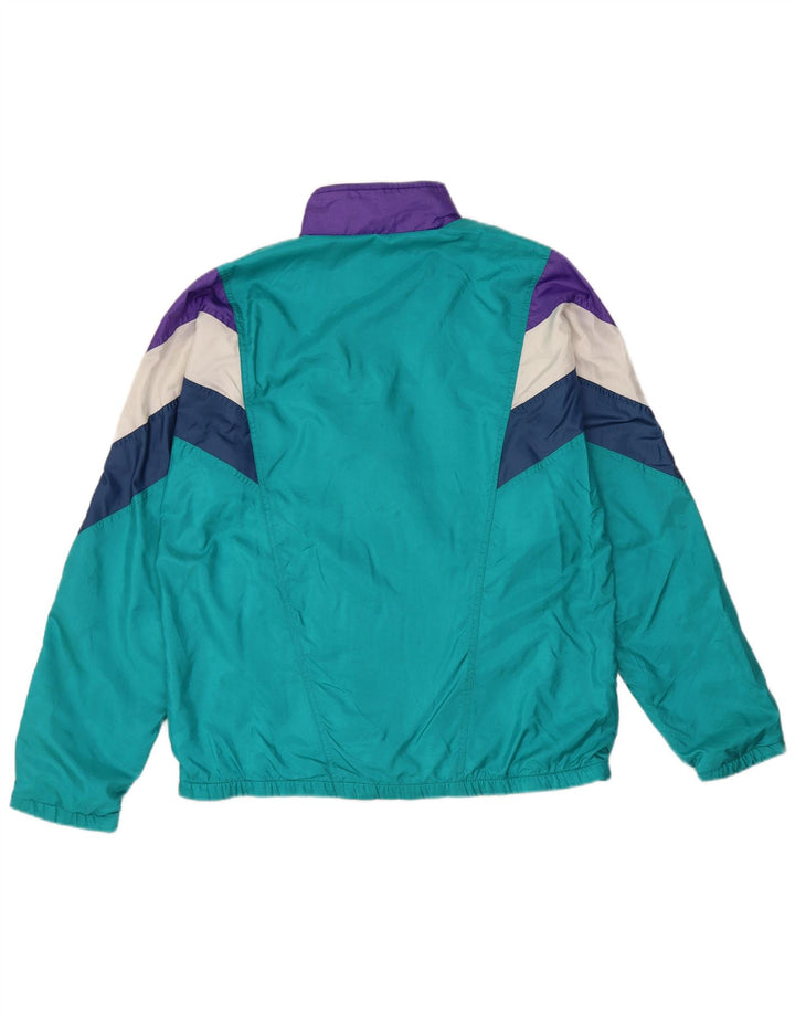 Adidas Męska bluza dresowa Retro Top Jacket UK 36/38 Mały turkusowy poliamid