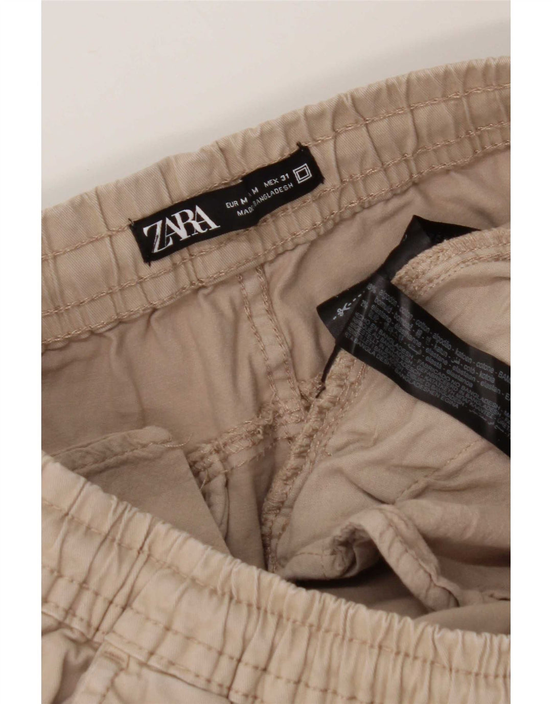 Męskie spodnie joggery Zara Cargo, średnie W31 L27, szara bawełna
