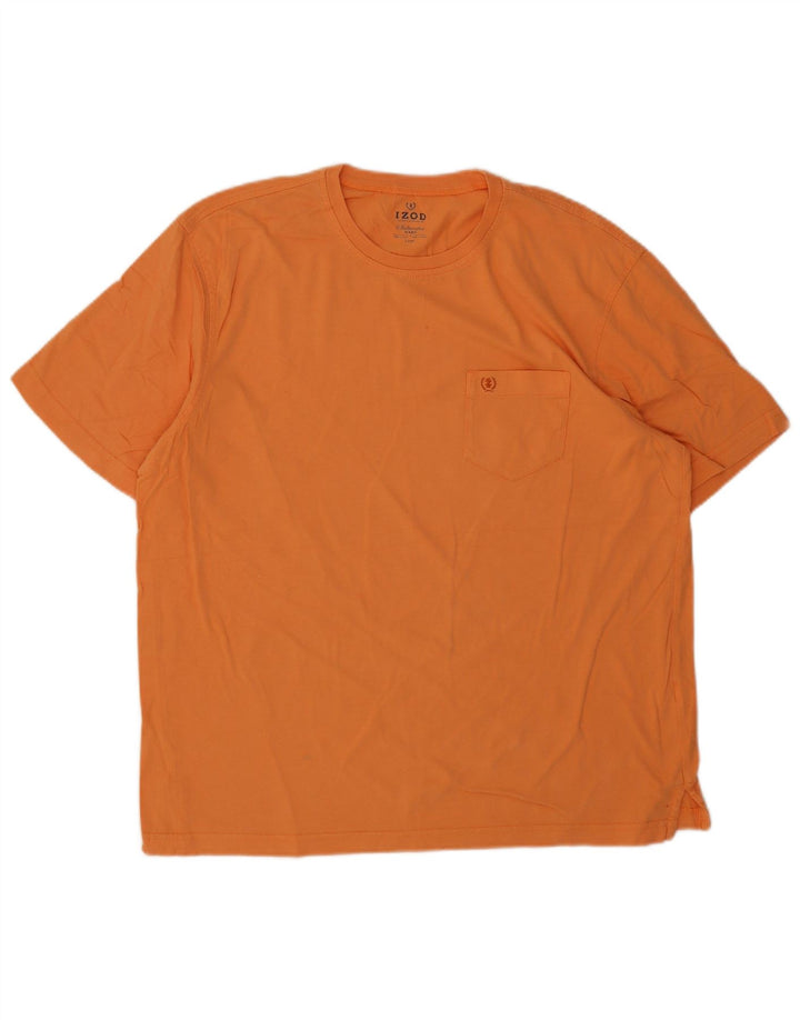 T-shirt męski Izod, duży, pomarańczowy, bawełniany