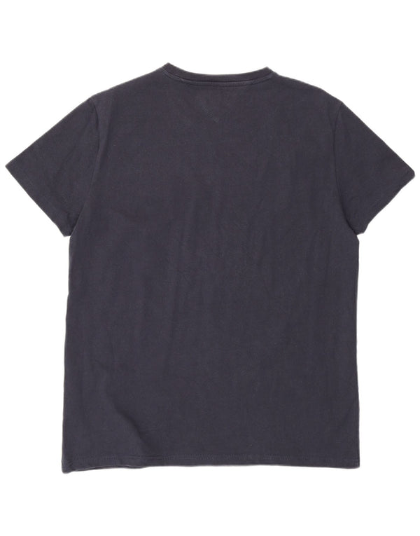 Damska koszulka regularna Tommy Hilfiger Top UK 18 XL, granatowa, bawełniana