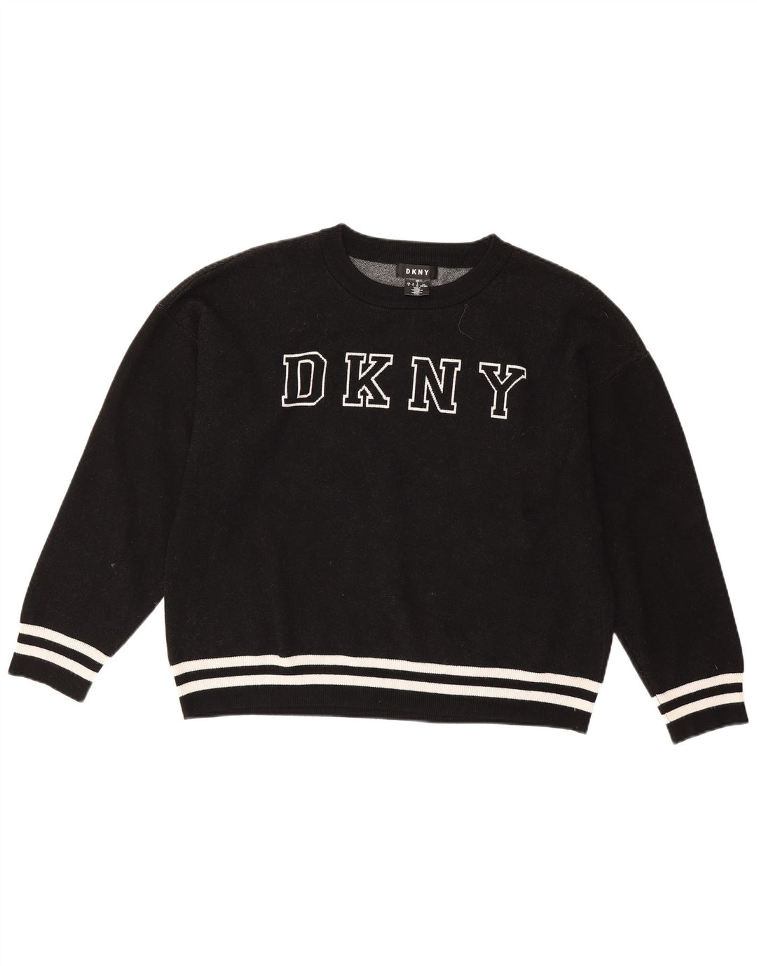 Damska bluza oversize Dkny z grafiką UK 16, duża czarna wiskoza