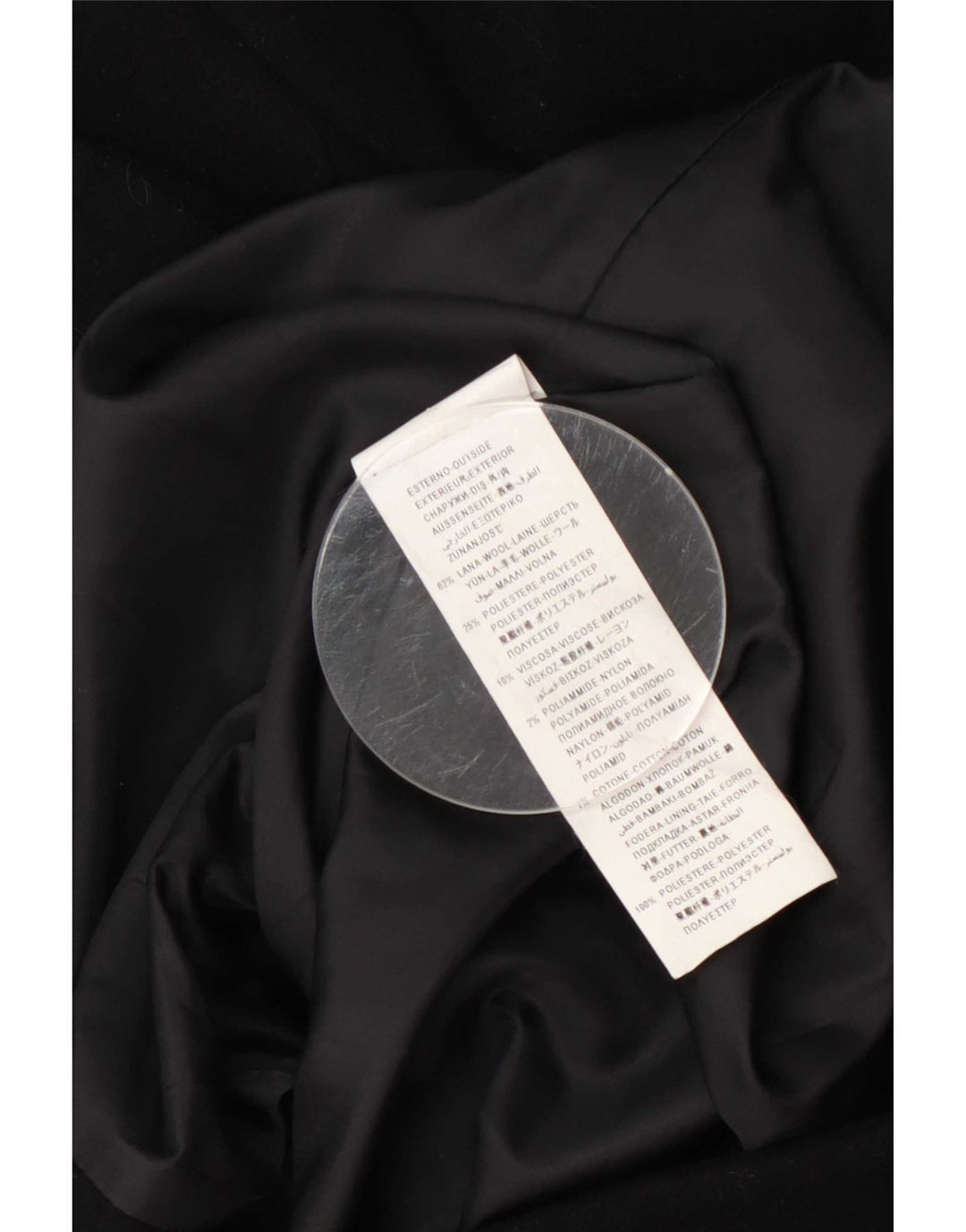 Płaszcz damski Benetton UK 8 Small Black Wool