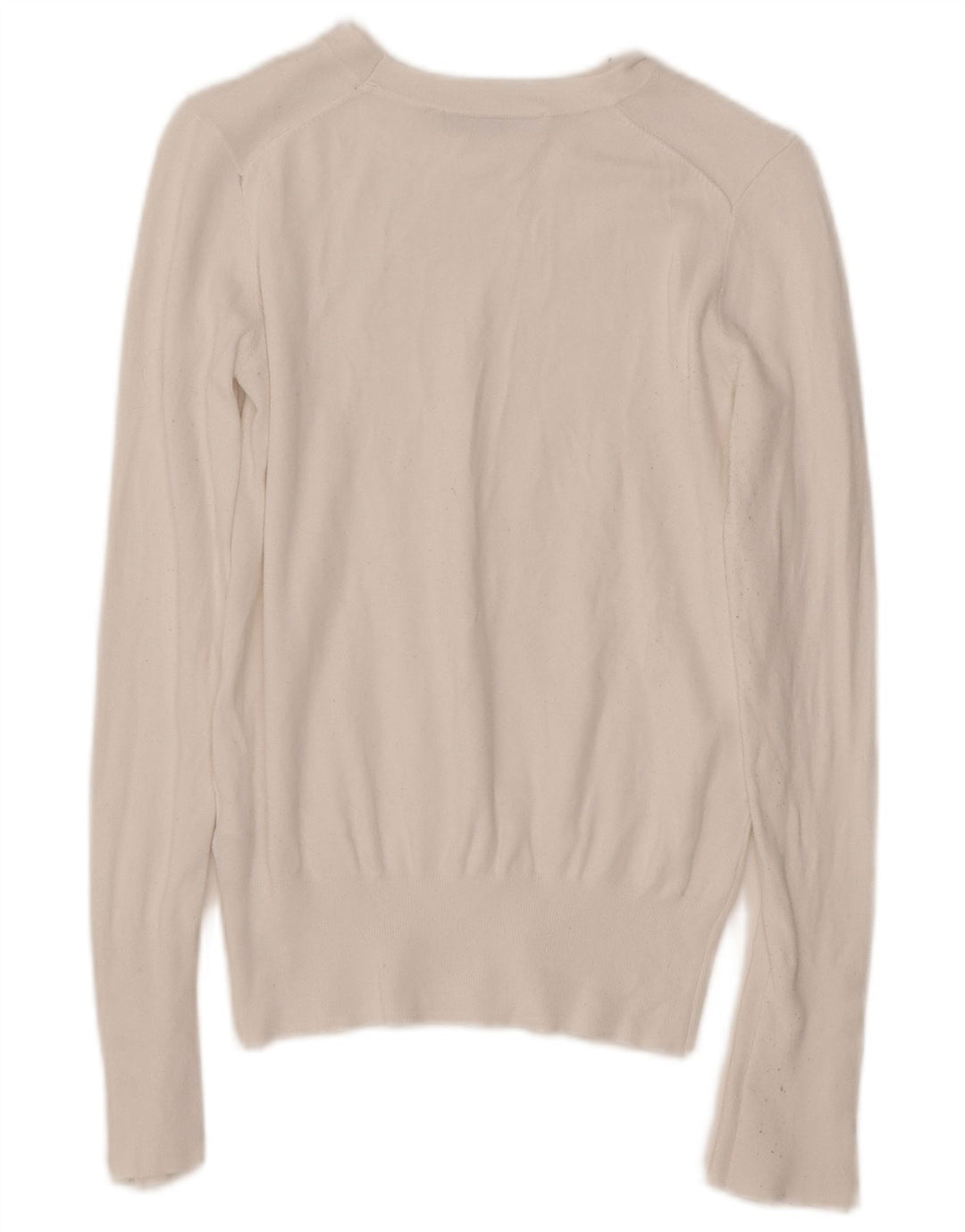 Damski sweter ZARA z dekoltem w łódkę UK 10 Small White Wiskoza