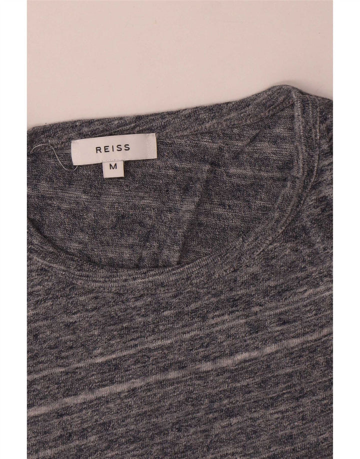 T-shirt męski Reiss, bawełniany, w średnie szare paski