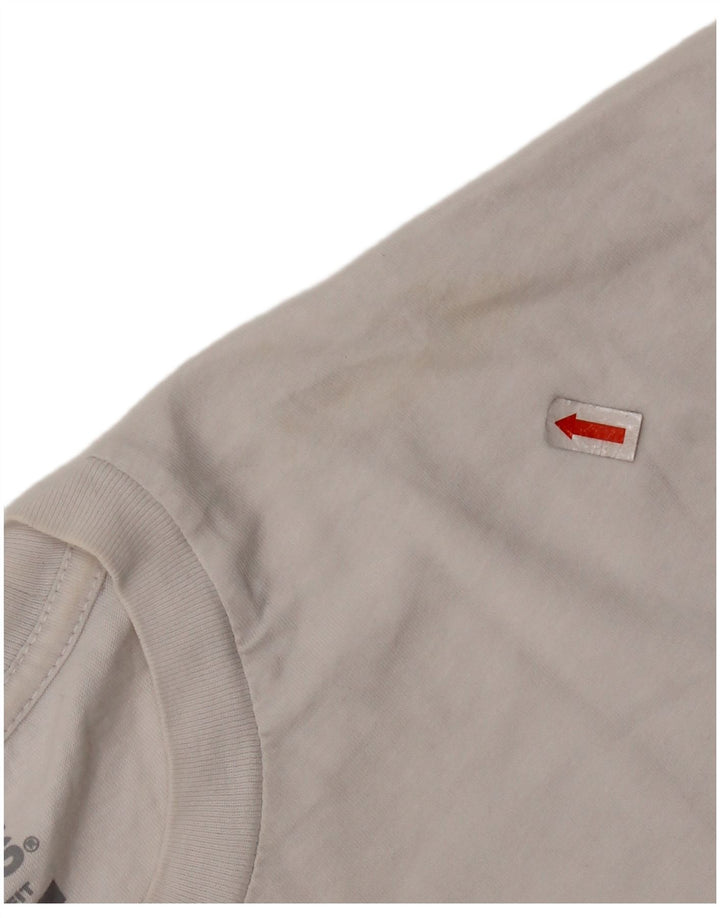 Męski T-shirt VANS o klasycznym kroju, duży, biały, bawełniany