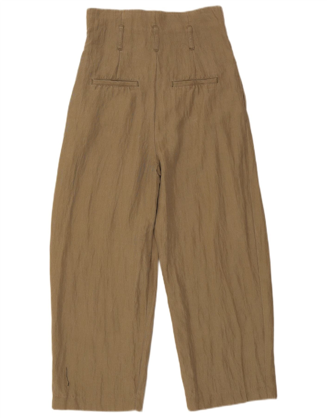 Damskie, przycięte spodnie Zara, małe W26 L24 Khaki