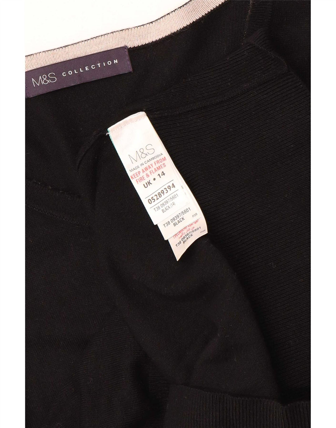 Sweter damski Marks & Spencer UK 14, średni czarny, wiskoza