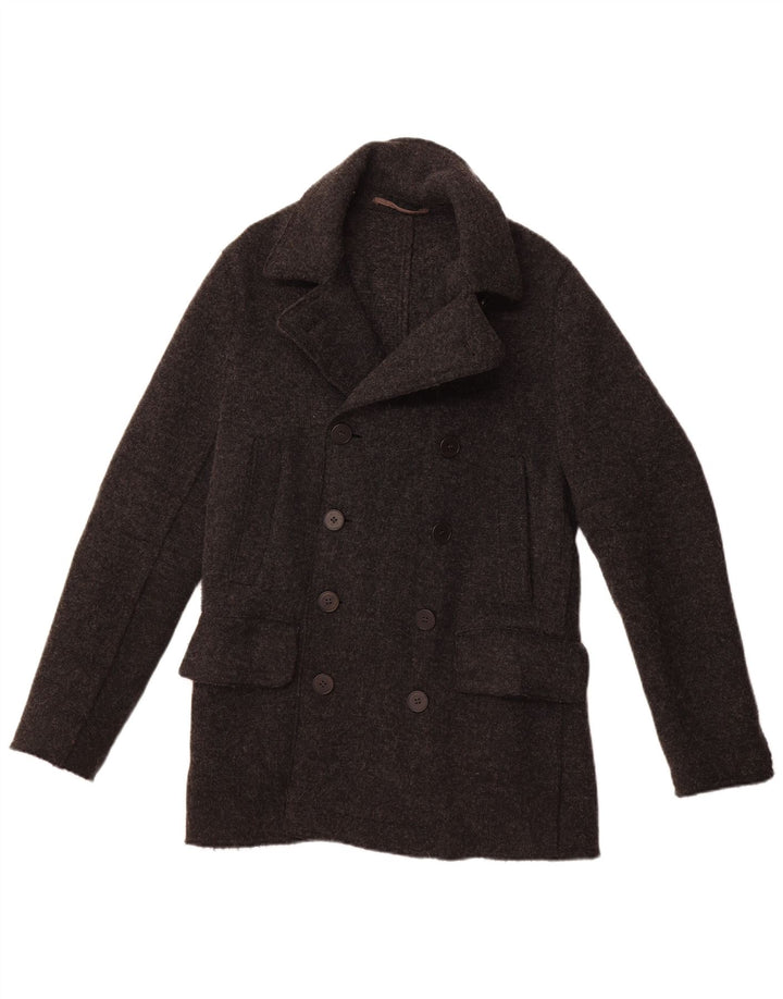 PRENTISS Męski płaszcz w groszki IT 50, duża, szara wełna