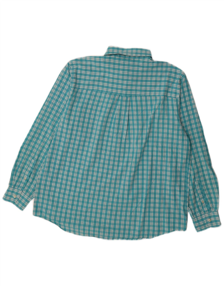 Koszula męska Chaps Easy Care, duża, niebieska, bawełniana w kratę