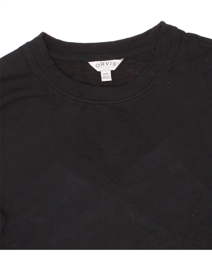 ORVIS Womens Sweatshirt Jumper UK 12 Medium Black Modal Vintage Orvis and Second-Hand Orvis from Messina Hembry 