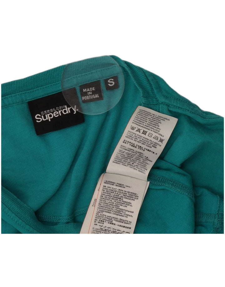 Męski T-shirt Superdry z grafiką, mały, zielony, bawełniany