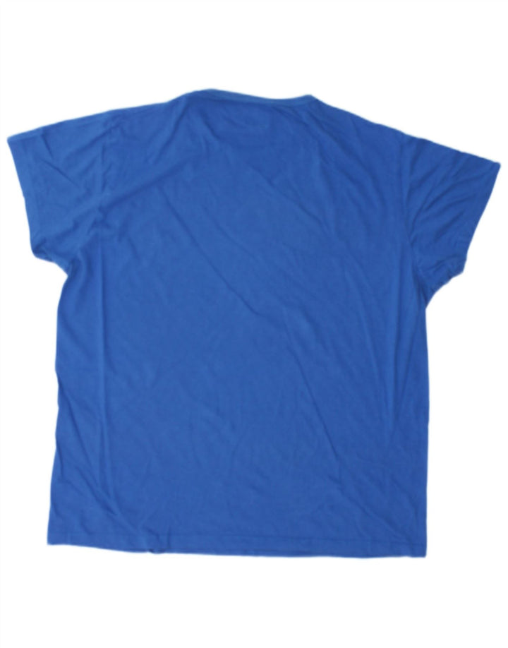 Męska koszulka z grafiką JACK & JONES, XL, niebieska