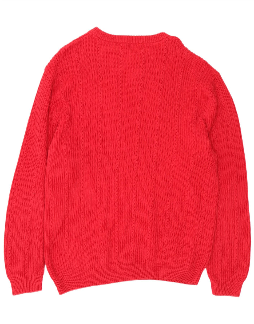 Męski sweter z wycięciem pod szyją Chaps, duży, czerwony, bawełniany