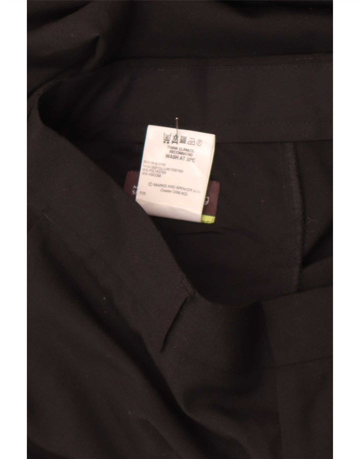 Męskie proste spodnie chino Marks & Spencer W34 L29 Czarny poliester
