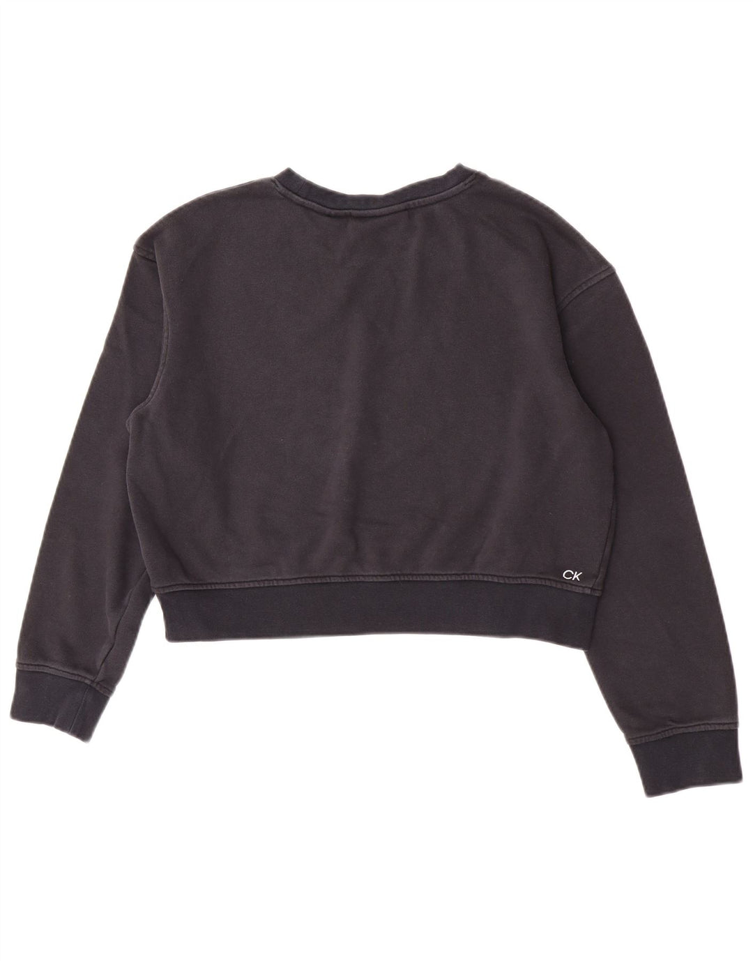Damska bluza Calvin Klein Graphic Crop Jumper UK 14 Średni granat