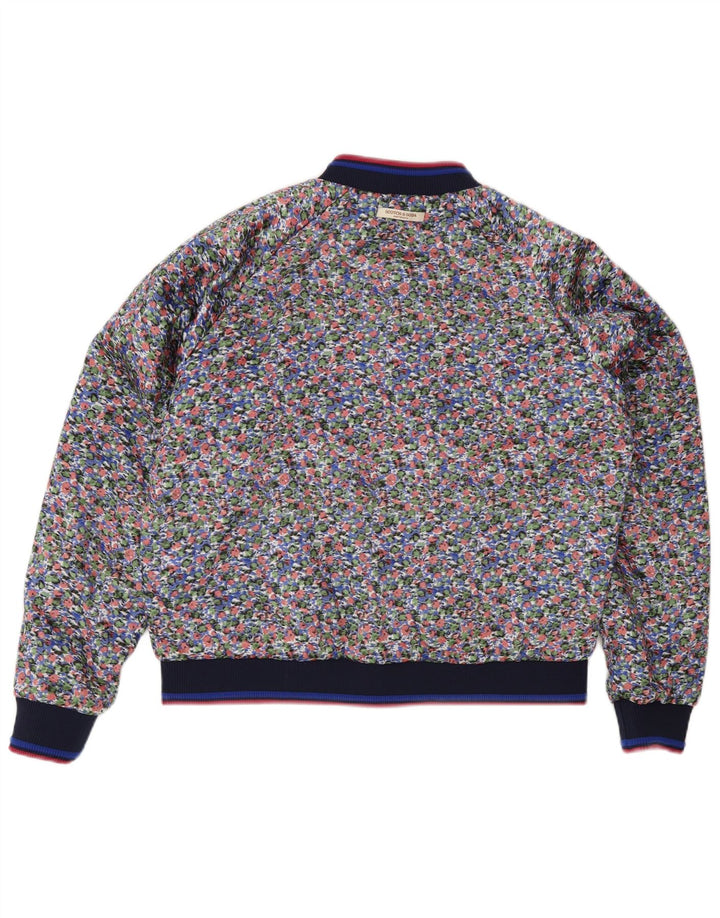 Damska dwustronna kurtka Scotch & Soda UK 14 Średni niebieski w kwiaty