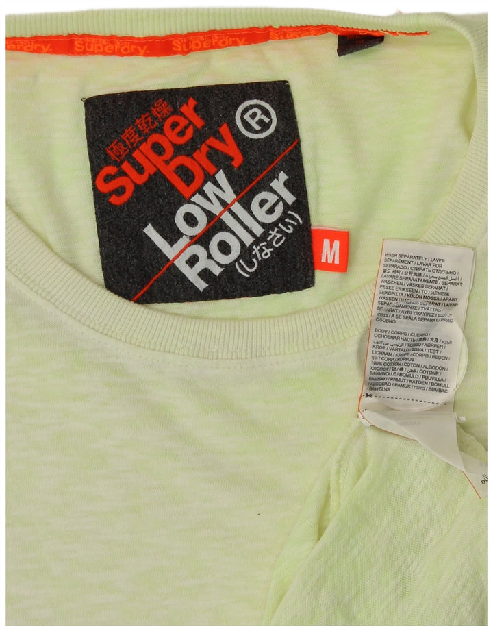 SUPERDRY Męski T-shirt Top z bawełny w kolorze średniej zielonej plamki