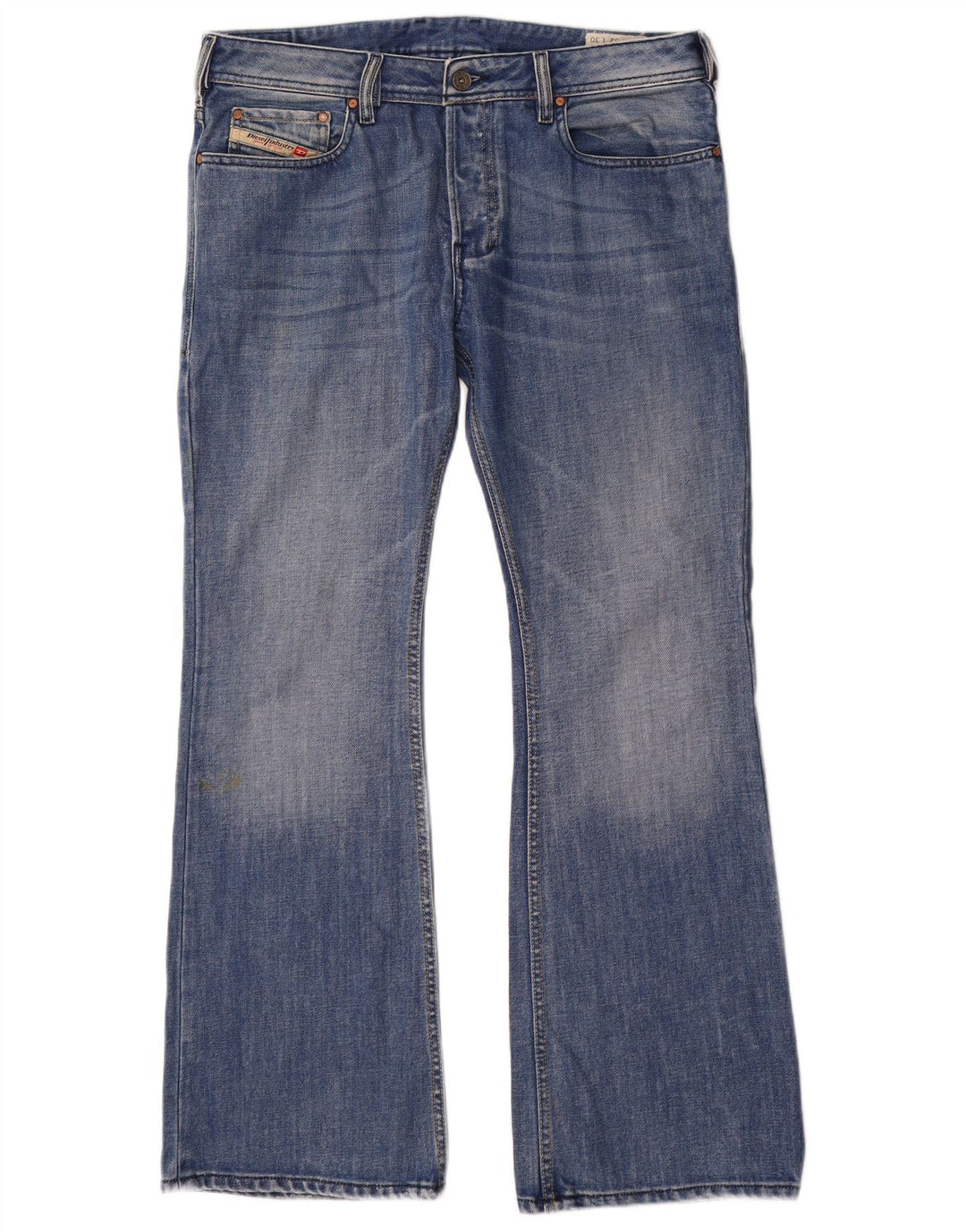 DIESEL Męskie jeansy Zathan Bootcut W32 L30 Niebieskie bawełniane