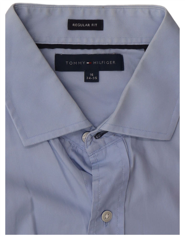 Koszula męska Tommy Hilfiger o regularnym kroju, rozmiar 16, duża niebieska