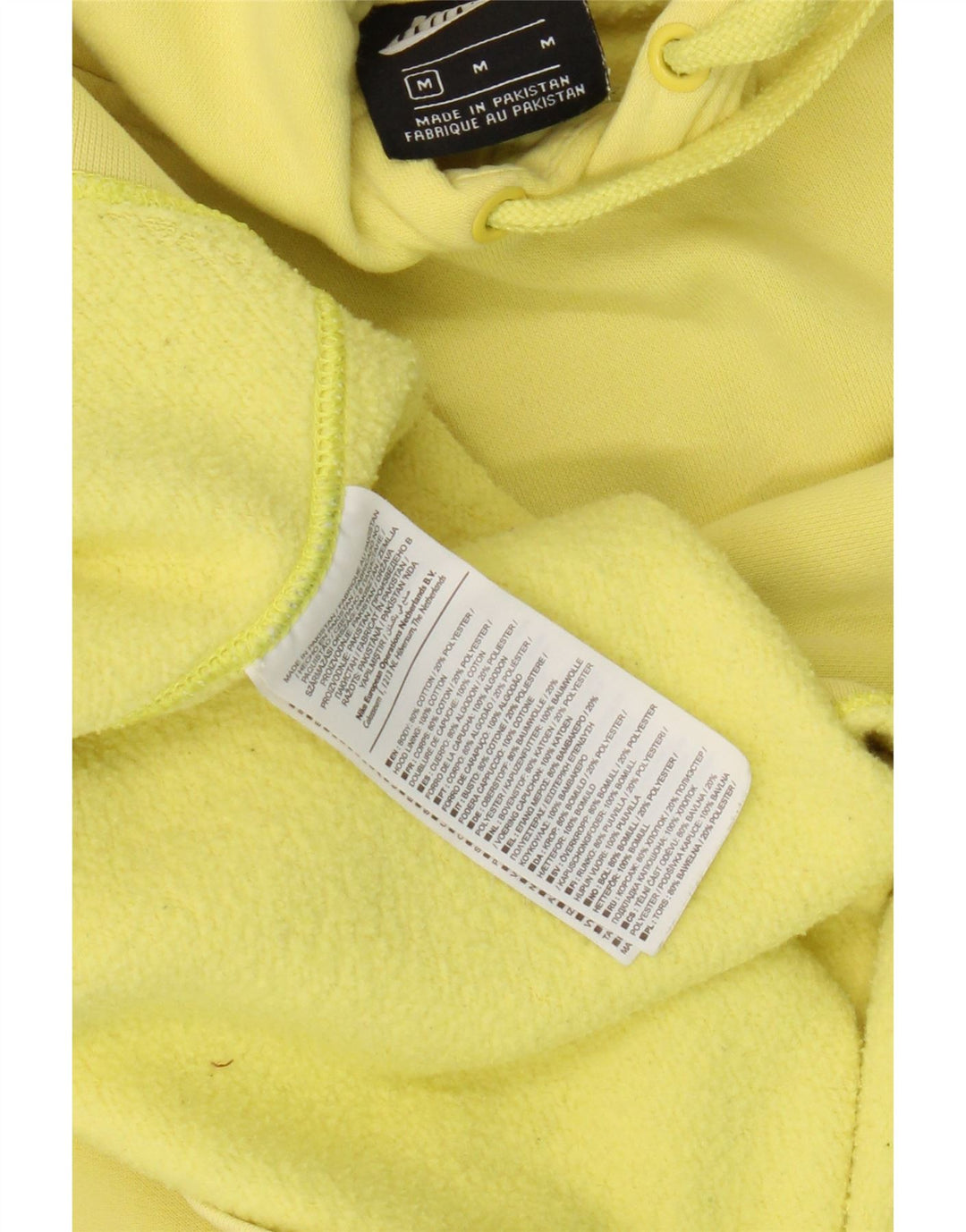 Męski sweter z kapturem Nike, średni żółty, bawełniany