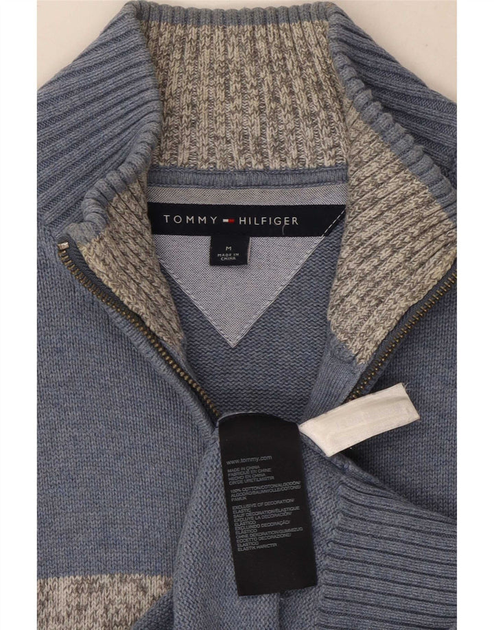 Męski sweter rozpinany Tommy Hilfiger w kolorze średniego błękitu, bawełniany