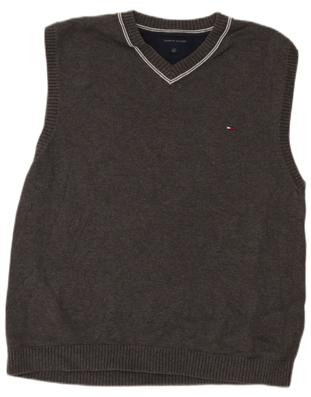 Męski podkoszulek Tommy Hilfiger z kamizelką, duży, szary, bawełniany