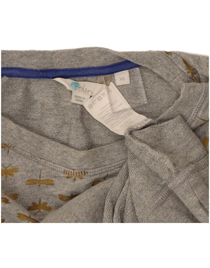 Damska bluza oversize Boden Crop Abstrakcyjny wzór UK 6 XS Szara
