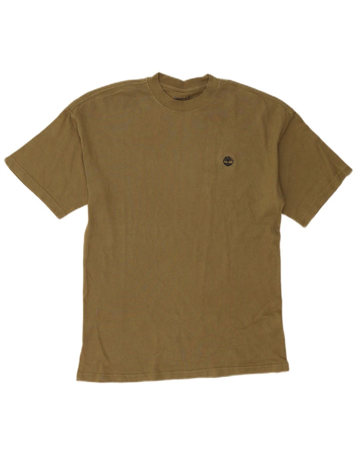 T-shirt męski Timberland, mały, bawełniany khaki
