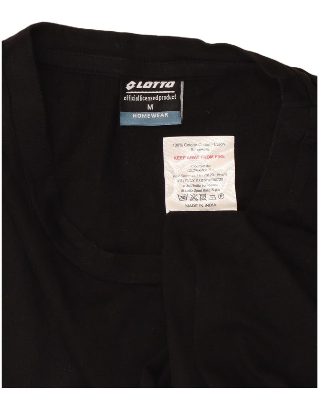 T-shirt męski LOTTO Top, średni czarny, bawełniany