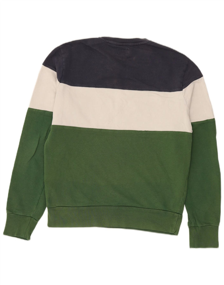 Męska bluza z grafiką Levi's, mała, zielona, bawełniana w bloki kolorów