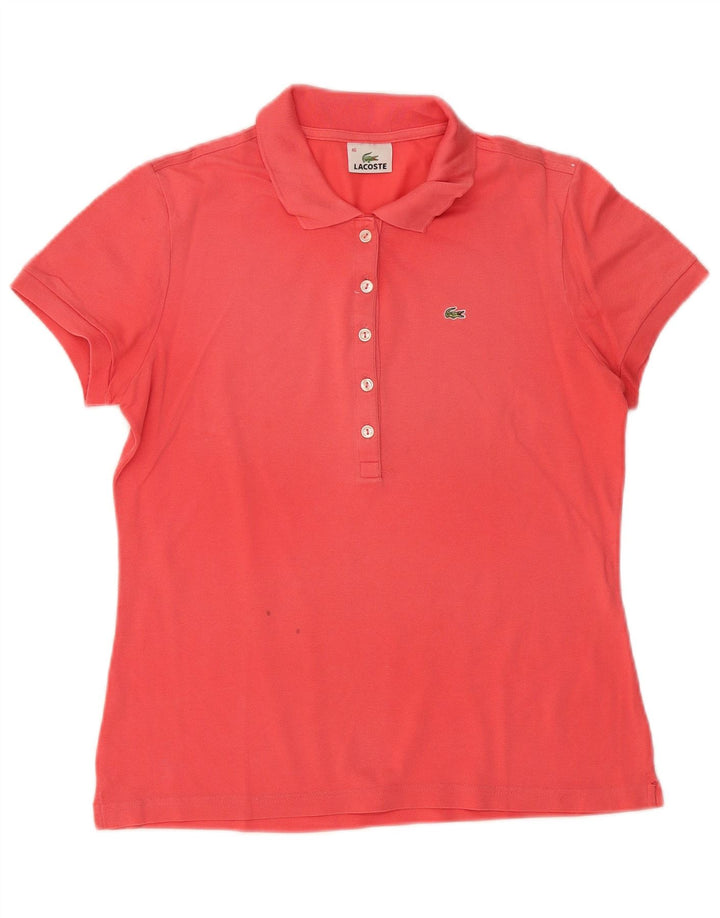 Damska koszulka polo Lacoste, rozmiar 46 XL, różowa, bawełniana