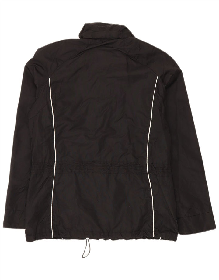 Męska kurtka przeciwdeszczowa Brugi UK 38, średni czarny poliamid z blokami kolorów