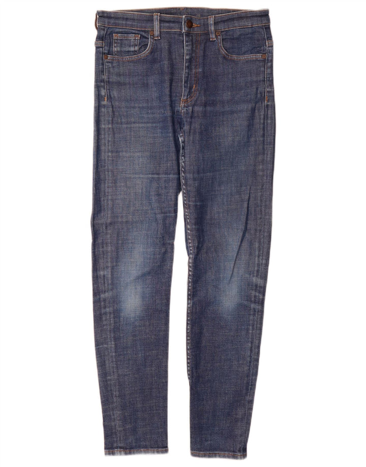 Cos Damskie jeansy slim W28 L29 Niebieskie bawełniane