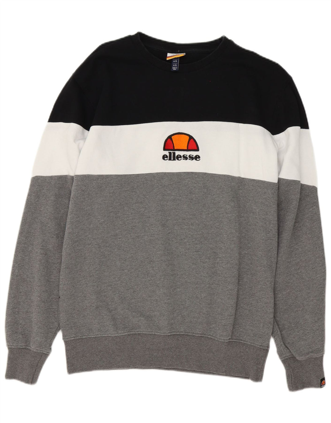 Męska bluza dresowa Ellesse XL, szara, bawełniana w bloki kolorów