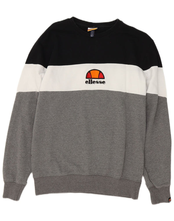 Męska bluza dresowa Ellesse XL, szara, bawełniana w bloki kolorów