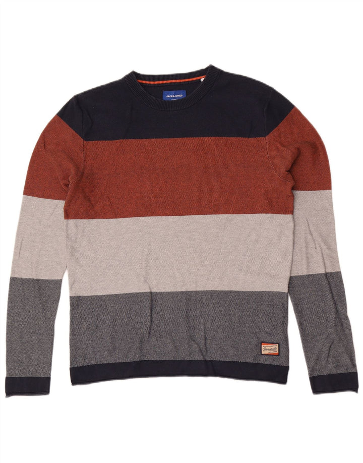 Męski top Jack & Jones z długim rękawem, średniej wielkości, wielobarwny, bawełniany w paski