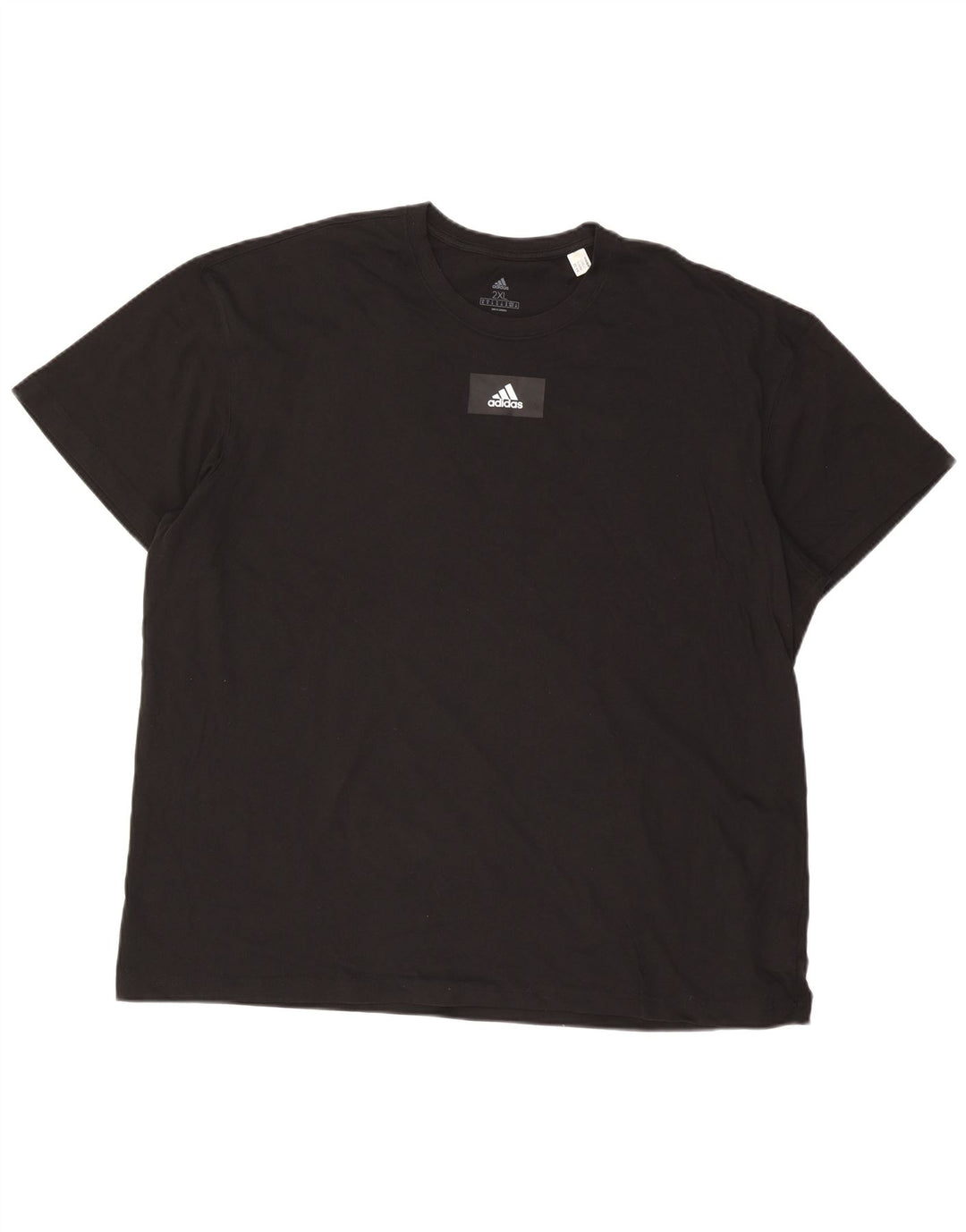 ADIDAS Mens T-Shirt Top 2XL Black Cotton