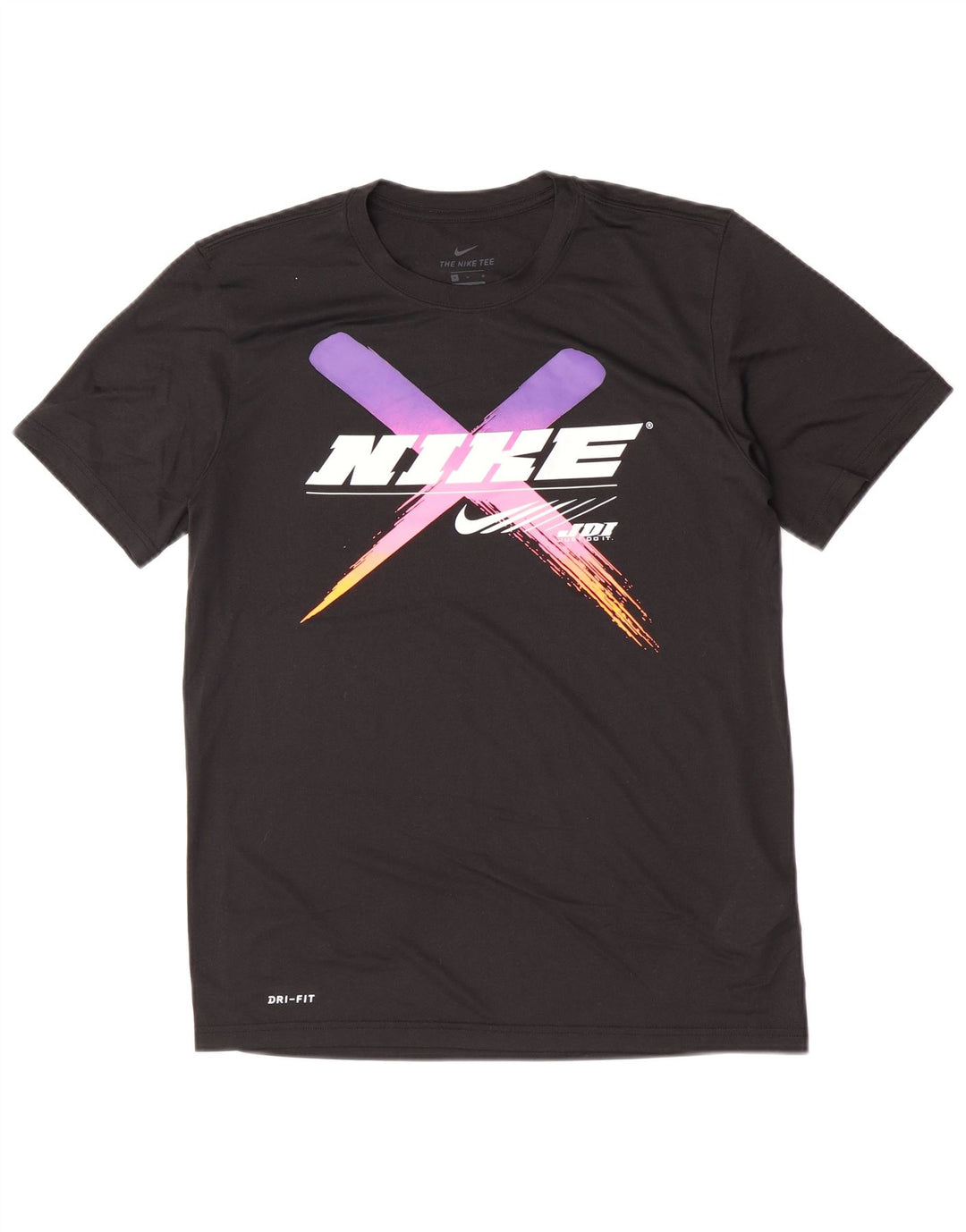 Męski T-shirt z grafiką Nike Dri Fit, średni czarny poliester