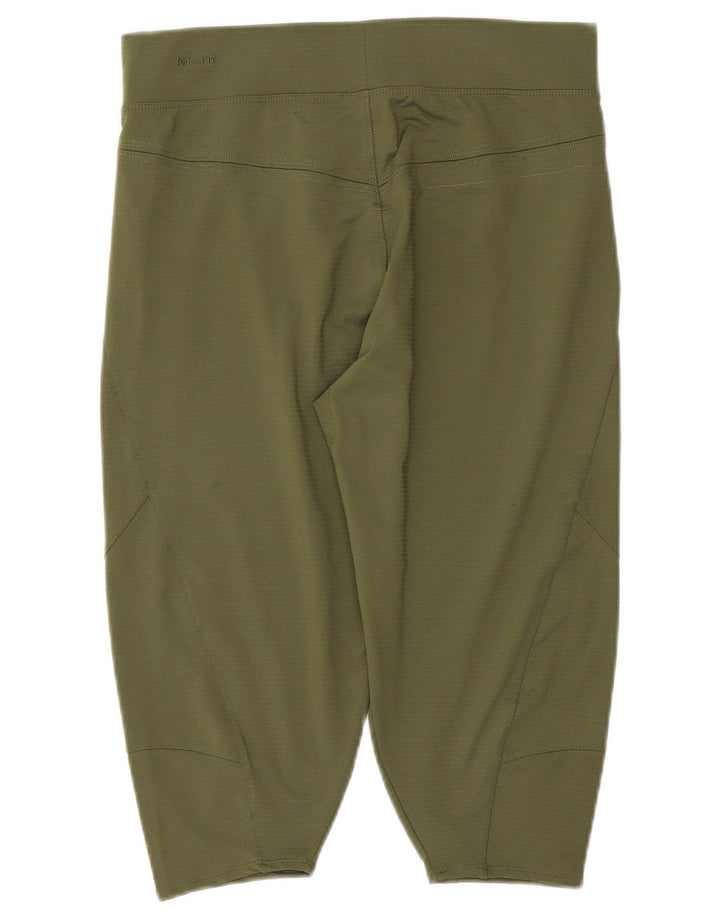 Damskie spodenki sportowe Nike Bermudy UK 8/10, małe, zielone, poliestrowe
