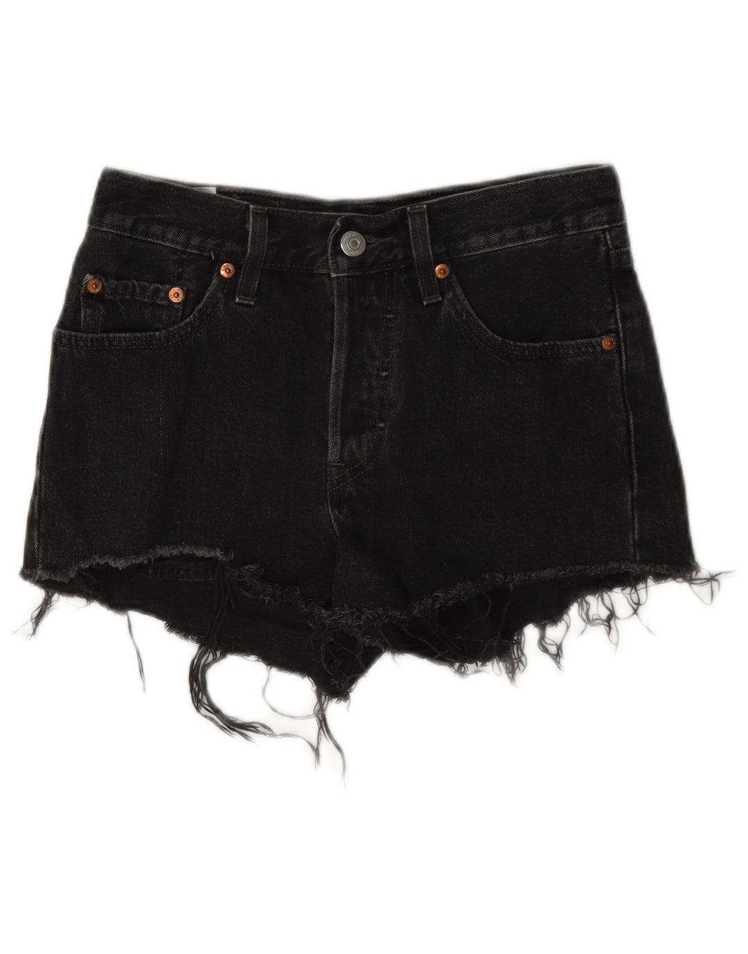 Damskie spodenki jeansowe Levi's 501 W24 XS Szara bawełna