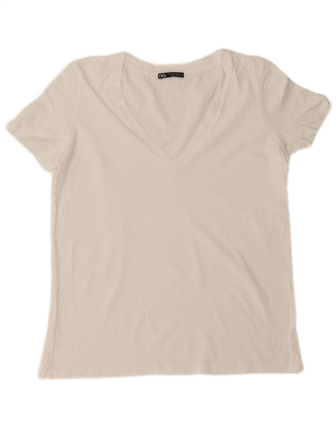 T-shirt damski Zara Top UK 10, mały, biały