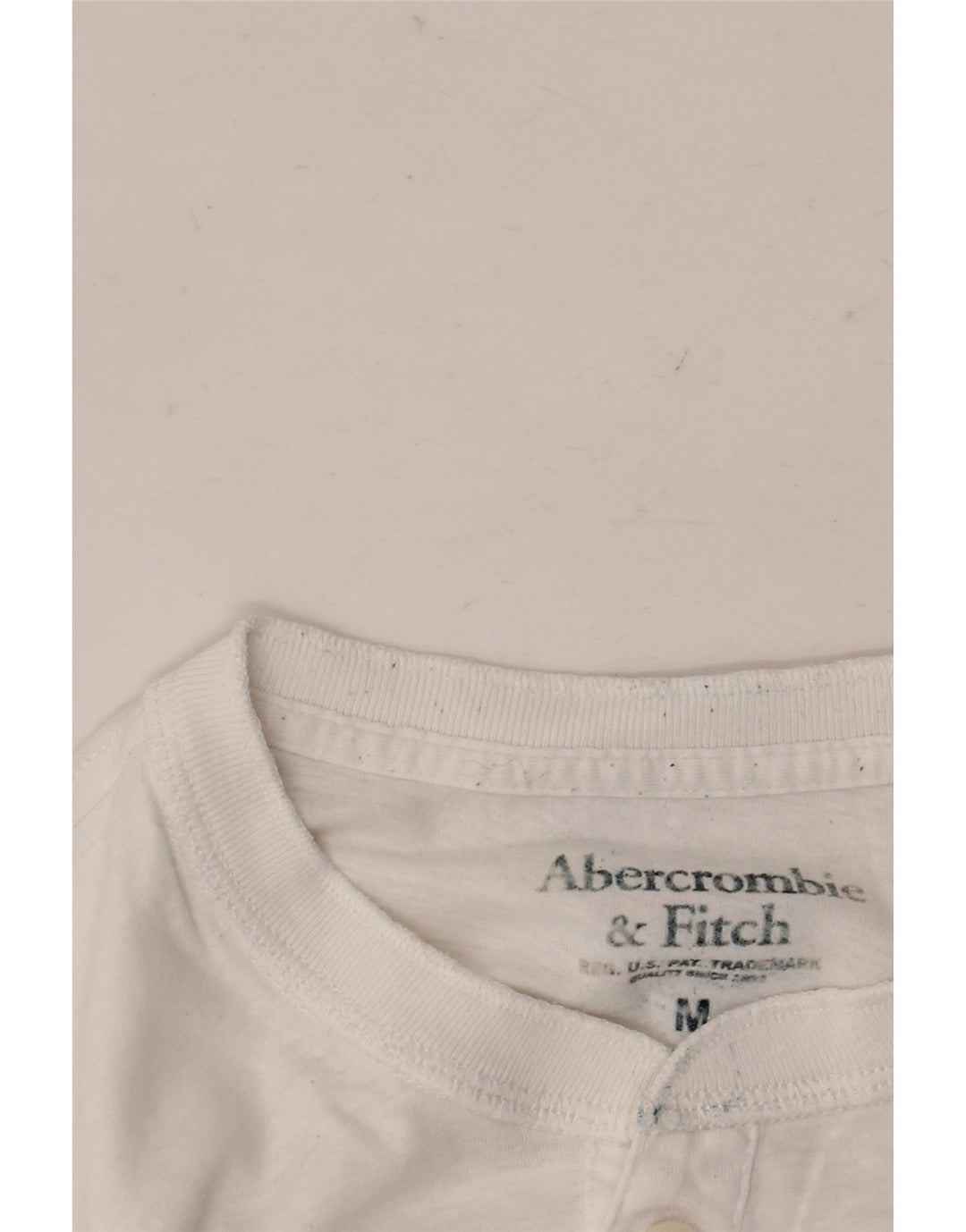T-shirt męski ABERCROMBIE & FITCH Średniej wielkości biała bawełna