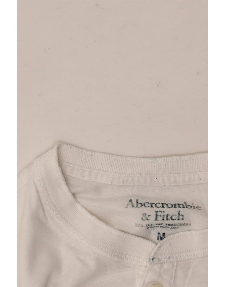 T-shirt męski ABERCROMBIE & FITCH Średniej wielkości biała bawełna