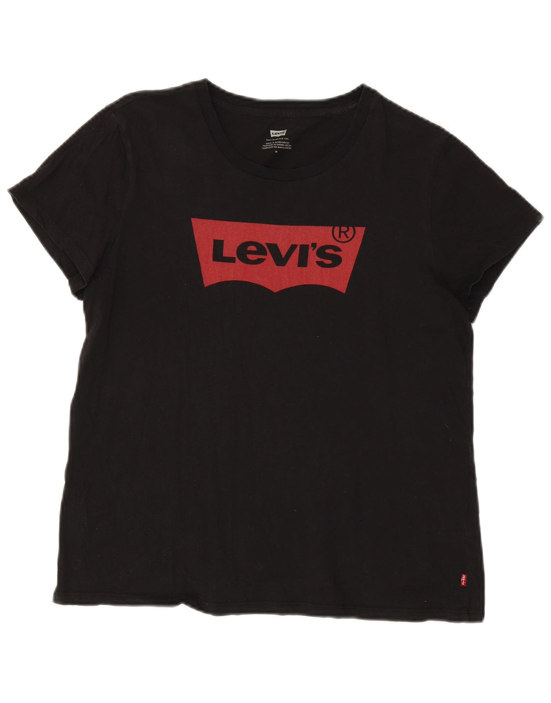 Damska koszulka oversize z grafiką Levi's Top UK 14, średnia czarna bawełna