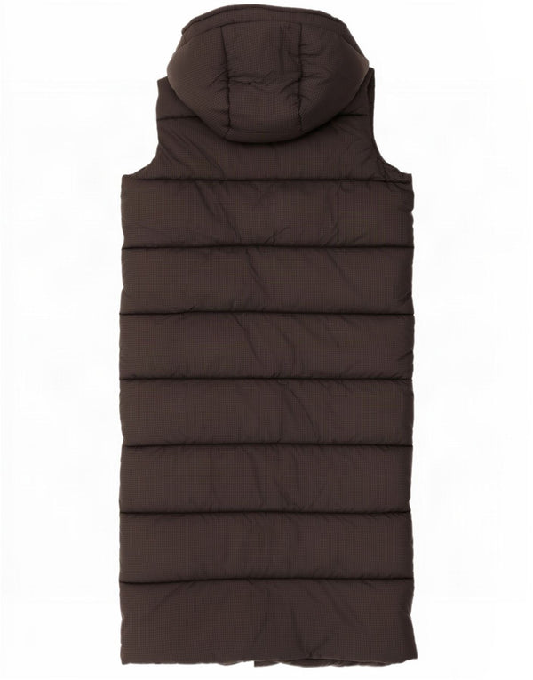 Męska wyściełana kamizelka z długim rękawem Superdry UK 14, średni czarny nylon w kratkę