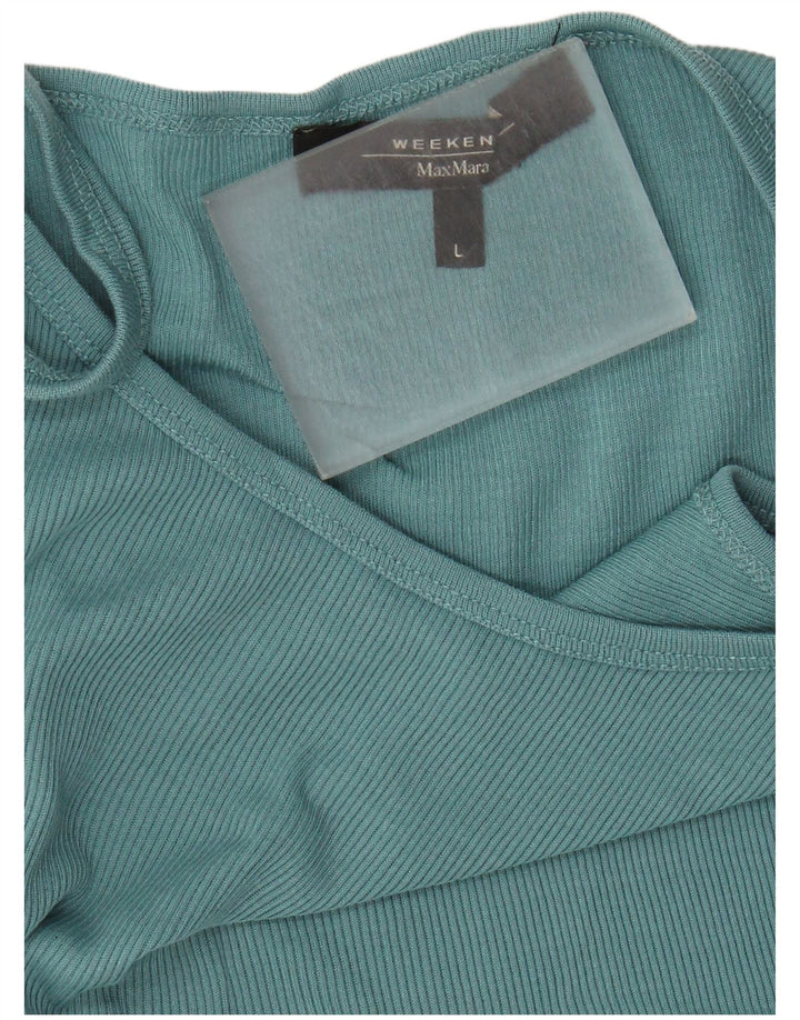 Damski top na ramiączkach Max Mara Weekend Crop UK 14, duży niebieski