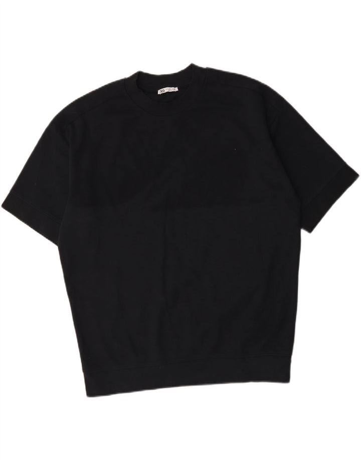 T-shirt męski Zara, duży, granatowy