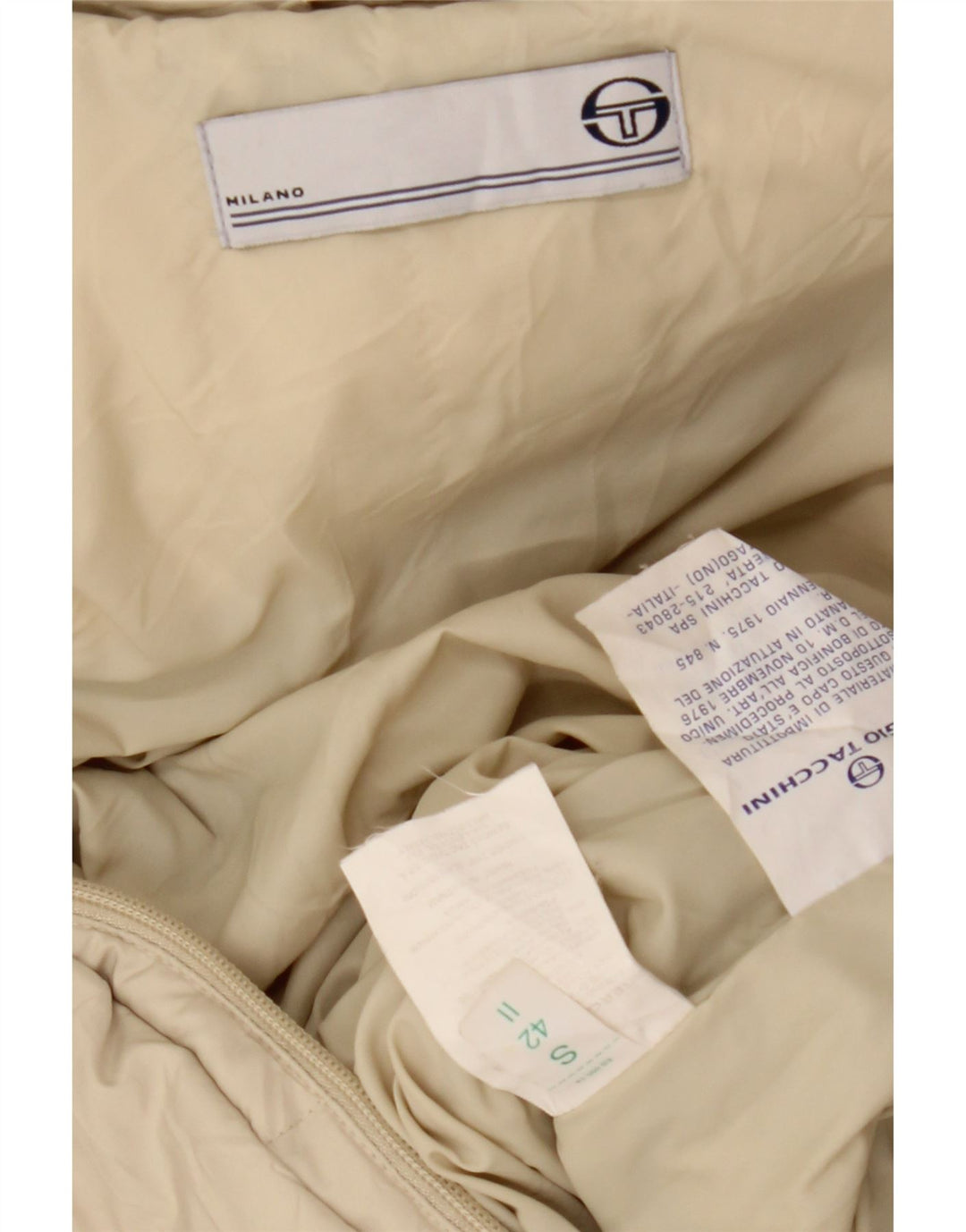 SERGIO TACCHINI Damska ocieplana kurtka z kapturem IT 42 Średni beżowy poliester