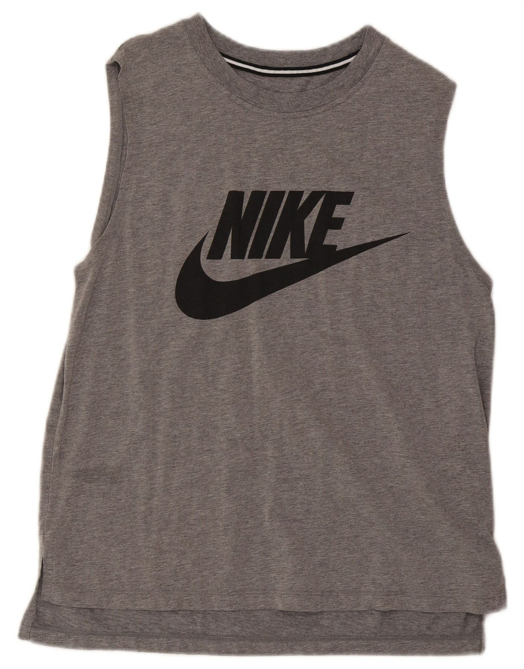 Męska kamizelka z grafiką Nike, średnia, szara, bawełniana nakrapiana
