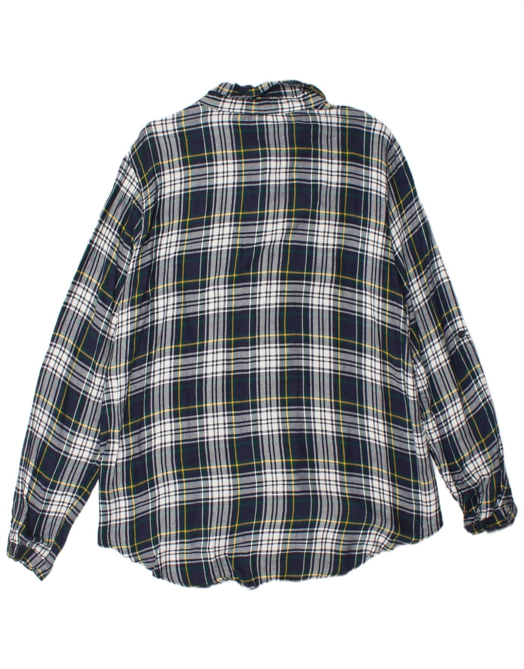 Koszula flanelowa damska EDDIE BAUER UK 18 XL, wiskoza w granatową kratkę